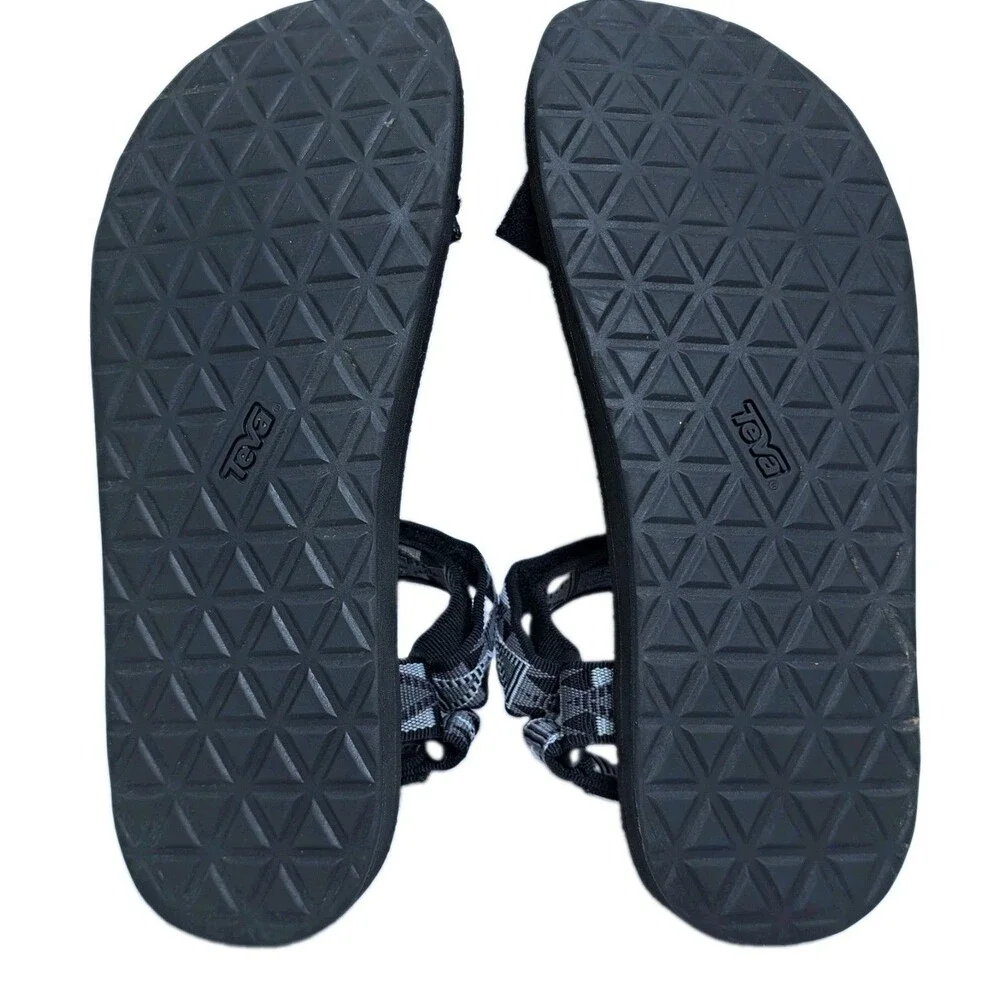 Teva Sandal Mens 11 Original Universal Black Gray Aztec Straps Outdoor Water